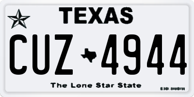 TX license plate CUZ4944