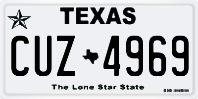 TX license plate CUZ4969