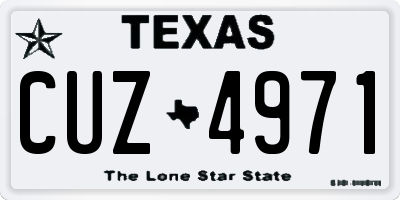 TX license plate CUZ4971