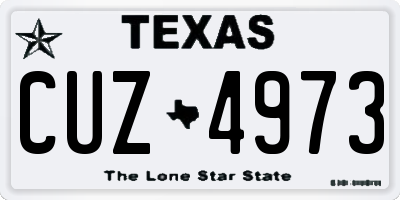 TX license plate CUZ4973