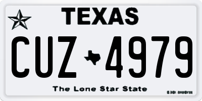 TX license plate CUZ4979