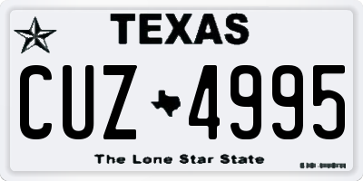 TX license plate CUZ4995