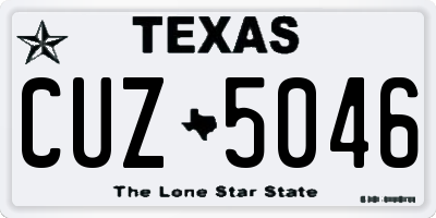 TX license plate CUZ5046