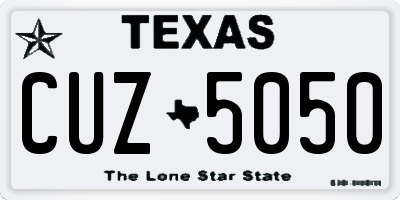 TX license plate CUZ5050