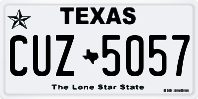 TX license plate CUZ5057