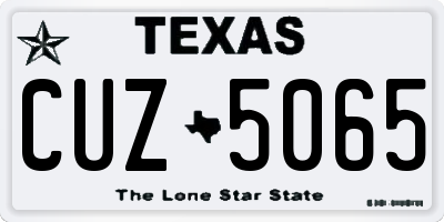 TX license plate CUZ5065