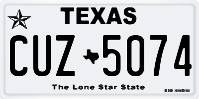 TX license plate CUZ5074