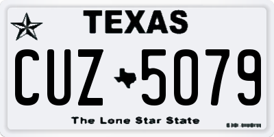 TX license plate CUZ5079