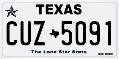 TX license plate CUZ5091