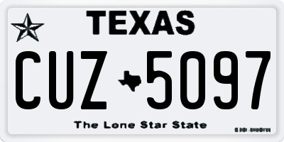 TX license plate CUZ5097