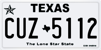 TX license plate CUZ5112