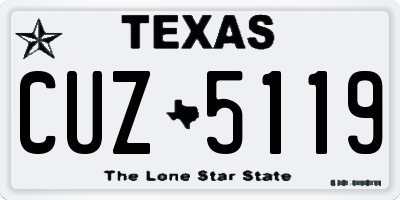 TX license plate CUZ5119