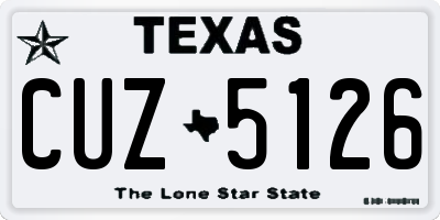 TX license plate CUZ5126
