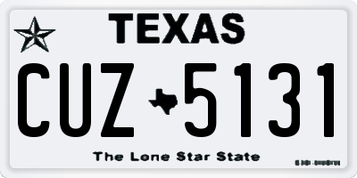 TX license plate CUZ5131
