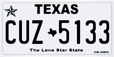 TX license plate CUZ5133
