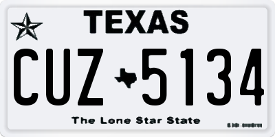 TX license plate CUZ5134