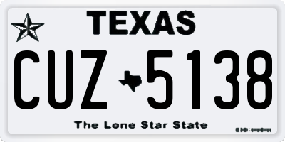 TX license plate CUZ5138