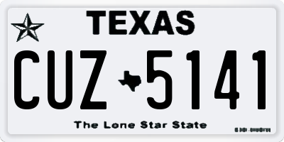 TX license plate CUZ5141
