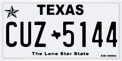 TX license plate CUZ5144
