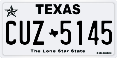 TX license plate CUZ5145