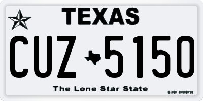TX license plate CUZ5150