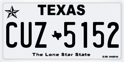 TX license plate CUZ5152