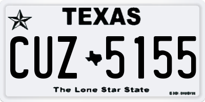 TX license plate CUZ5155