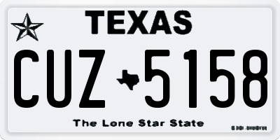 TX license plate CUZ5158