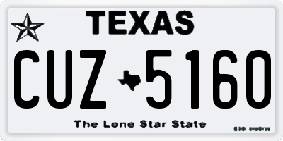 TX license plate CUZ5160