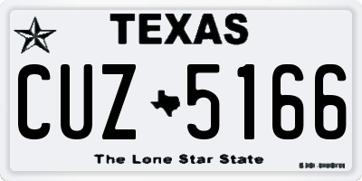 TX license plate CUZ5166