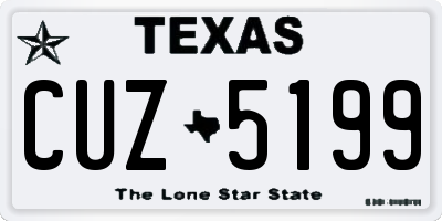 TX license plate CUZ5199