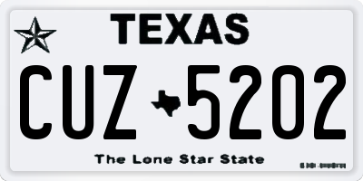 TX license plate CUZ5202
