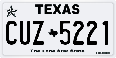 TX license plate CUZ5221