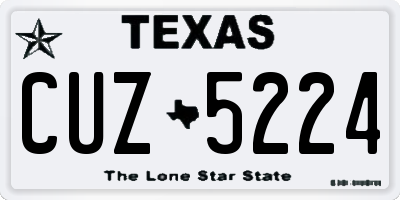 TX license plate CUZ5224