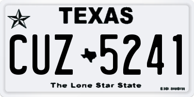 TX license plate CUZ5241