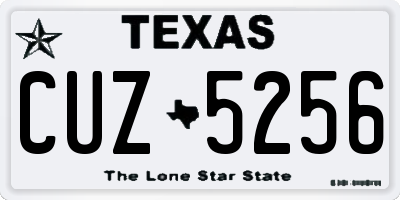 TX license plate CUZ5256
