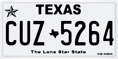 TX license plate CUZ5264