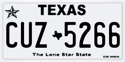 TX license plate CUZ5266