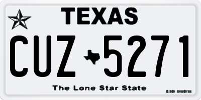 TX license plate CUZ5271