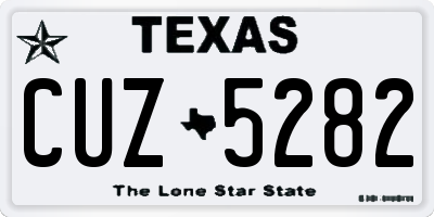TX license plate CUZ5282