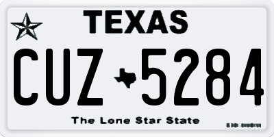 TX license plate CUZ5284