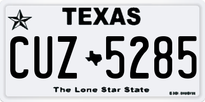 TX license plate CUZ5285