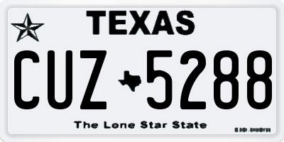 TX license plate CUZ5288