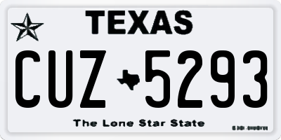 TX license plate CUZ5293