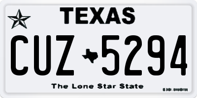 TX license plate CUZ5294
