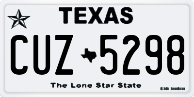TX license plate CUZ5298