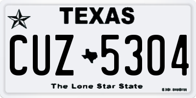 TX license plate CUZ5304