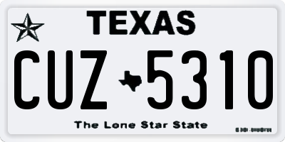 TX license plate CUZ5310