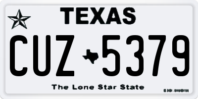 TX license plate CUZ5379