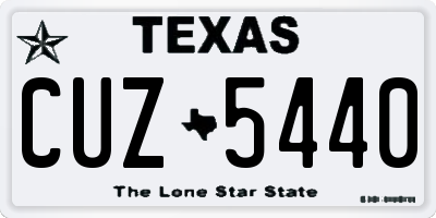 TX license plate CUZ5440